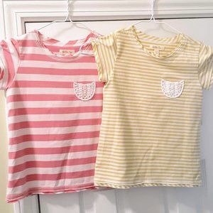 MJ Pink and White/Lime and White Tees